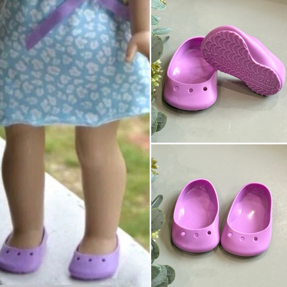American Girl Girls Purple‎ Flex Sandals - Shoes For 18'' Doll